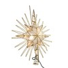 Kurt Adler 10-Light LED Capiz Glittered Bethlehem Star Tree Topper, Gold, 14" - 2 of 4