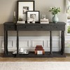 Ridstar 63 in. W Retro Senior Console Table with 4 Front Facing Storage Drawers and 1 Shelf For Hallway, Living Room & Bedroom-Antique Black - 2 of 4