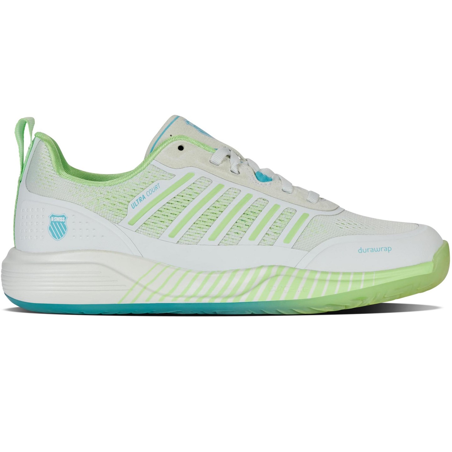 Женские кроссовки K-Swiss Ultra Court Pickleball Shoe (Bit of Blue/Paradise Green/Capri), цвет: Синий — фото 1