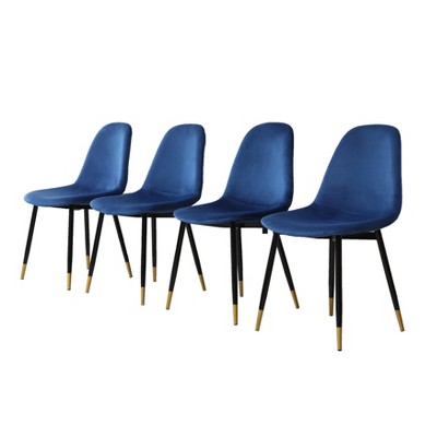 NicBex Dining Chair Set of 4 Contemporary Upholstered Fabric Kitchen Dining Room Chair with Metal Legs