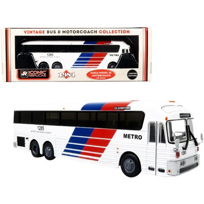 1984 Eagle Model 10 Motorcoach Bus #222 "Grand Parkway Downtown" Houston (Texas) 1/87 (HO) Diecast Model by Iconic Replicas