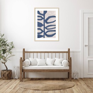 Amanti Art Abstract Blue Branch I by Alex Black Wood Framed Wall Art Print - 1 of 4