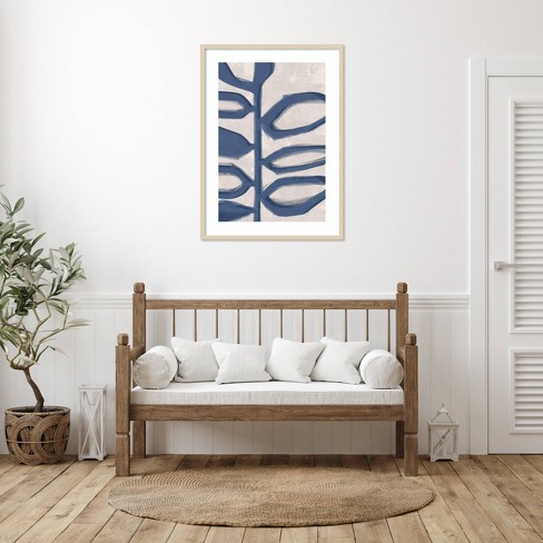 Amanti Art Abstract Blue Branch I by Alex Black Wood Framed Wall Art Print - image 1 of 4