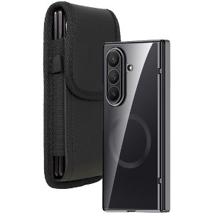 Nakedcellphone Combo for Samsung Galaxy Z Fold 7 Phone - Case with Built-In Screen/Hinge Protection and Belt Clip Pouch - Compatible with MagSafe - 1 of 4