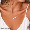 Dainty Layered Choker Necklace, Y Pendant, Adjustable Multi - Layer Bar Disc Necklace for Women. - 4 of 4