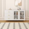 NicBex 55.12 Inch Sideboard Buffet Cabinet Modern Minimalist Storage Cabinet with 3 Drawers & 2 Doors for Kitchen,Living Room - image 2 of 4