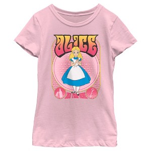 Girl's Alice in Wonderland Retro All Mad Here T-Shirt - 1 of 4