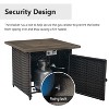 Belord 7 Pieces Patio Furniture Set, All Weather Wicker Outdoor Conversation Set with Swivel Rocker Patio Chair, Side Table and Propane Firepit Table - 3 of 4