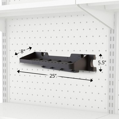 Suncast 25" X 8" X 5.5" Resin Shelf Accessory With Storage Hooks And Ez