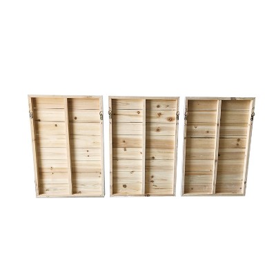 Chinoiserie Pattern 48" x 24" Triptych Print on Fir Wood Wall Art