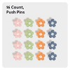 U Brands 16ct Small Embroidered Floral Push Pins Artist Touch - 3 of 4