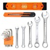 KTMBDW 152 piece Tool Set General Hand Tool Kit with Plastic Toolbox Storage Case Automotive Wrench Sets, Orange - 4 of 4
