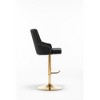 Best Master Furniture, Brightcast 2-piece Velvet Tufted Gold Bar Stools - 3 of 4