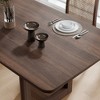 Lirago 68" Rectangular Oak Dining Table with Solid Wood Double Pedestal Modern Kitchen Table for Living Room Dining Room Seats 6 Brown - 3 of 4
