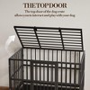 Folding Dog Crate with Wheels, Heavy Duty Metal Dog Kennel with Double Door and Removable Tray, for Small, Medium and Large Breed - 2 of 4