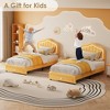Twin Upholstered Bed Frame with Storage Drawer and Smart Led Headboard, Twin Size Platform Bed Frames for Kids, Wooden Slats Support, Easy Assembly - 2 of 4
