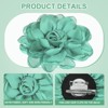 Unique Bargains Alloy Satin Fabric Big Rose Flower Dainty Brooches 4 Pcs - 2 of 4
