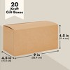 Juvale 20 Pack 9 x 4.5 x 4.5 Inch Brown Gift Boxes with Lids, Brown Paper Tumbler Box for Present Wrapping, Shipping, Party Favors, Business Supplies - 4 of 4