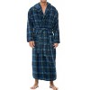ADR Men's Robe, Plush Fleece Hooded Bathrobe Man, Long Warm Cozy Bath Robe Man - 4 of 4