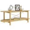 vidaXL Scandinavian Coffee Table - Solid Pinewood and Engineered Wood Construction, Brown - 3 of 4