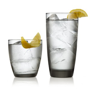 Libbey Slate Smoke 12 piece Cooler and Double Old Fashioned Glass Set - 1 of 4