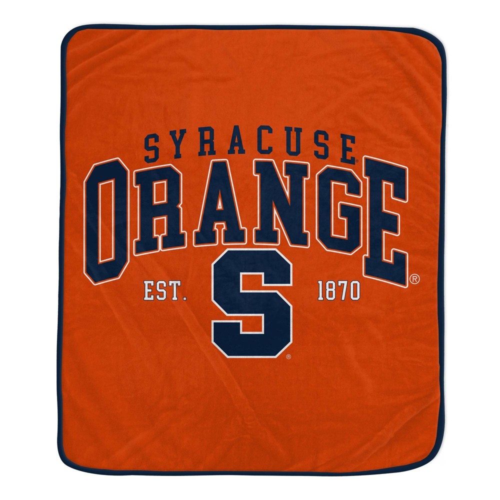 Photos - Duvet NCAA Syracuse Orange Vintage Arch Block Flannel Fleece Blanket