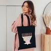 City Creek Prints Summer Vibes Triangle Canvas Tote Bag - 15x16 - Black - 2 of 2