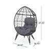 Coolbibila-Durable Iron Frame Mesh Design Egg Chair,Water-Resistant Cushions Egg Chair,Egg Chair Outdoor For All-Weather Durability - 4 of 4