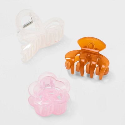 Plastic Claw Hair Clip Set 3pc - Universal Thread™
