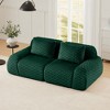 Okak Modern Modular Sectional Sofa Loveseat with Deep Seat & Pillows,Flannelette Fabric Futon Couch for Living Room,Apartments - 2 of 4