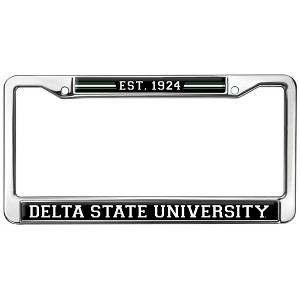 Delta State University School Logo Full Size Standard License Plate Metal Frame - 1 of 4