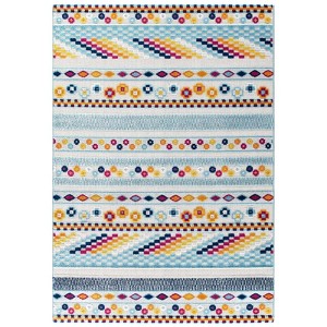 Modway Reflect Cadhla Vintage Abstract Geometric Lattice 5x8 Indoor and Outdoor Area Rug - 1 of 4