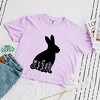Simply Sage Market Women's Bunny With Flowers Short Sleeve Relaxed Fit Cropped Tee - 3 of 4