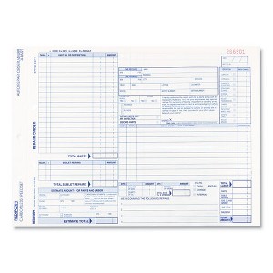 Rediform Speediset Four-Part Auto Repair Form, Four-Part Carbonless, 11 x 8.5, 50 Forms Total - 1 of 3