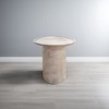 Royal Hampton Side End Table, Sandblasted Distressed Mango Wood, 17 Inch Round Top - 3 of 4