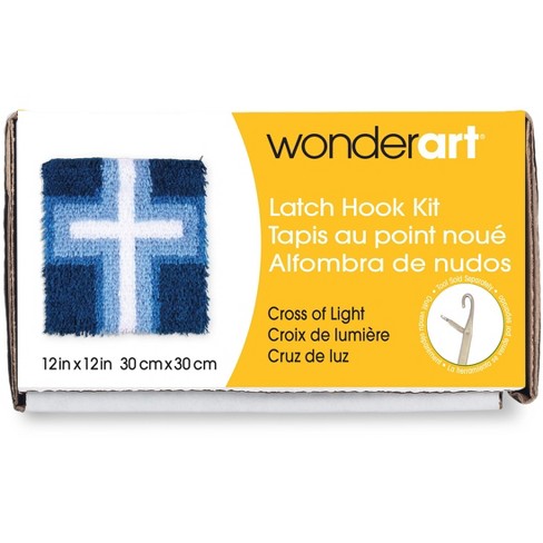 Wonderart Latch Hook Kit 12X12-Cross Of Light