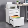 NicBex 3 Drawer Mobile File Cabinet with Casters,Office Cabinet with Handle Free Design and Lock,Modern Cabinet,Filing Cabinet for Home Office - 2 of 4