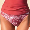 Women's Tropical Leaf Print High-Waisted Bikini Bottoms - Cupshe - 3 of 4