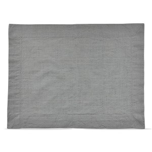 tagltd Threads Light Grey Cotton Placemat 19"L x 14.5"W 2" Hem - 1 of 3