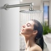 Cobbe Brushed Nickel 9-Inch Round Rainfall Shower Faucet Single Handle Shower Faucet Accessory with 15.74-Inch Shower Arm and Valve - 4 of 4