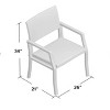 NicBex Outdoor Dining Chairs Set of 2 Patio Wicker Rattan Chairs with Cushions and Armrest for Garden,Brown - 3 of 4