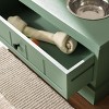 Boomer Double Pet Feeder W/ Drawer - Removable Stainless Steal Bowls - Cat/Dog - PET5701 - Safavieh Pets - 3 of 4