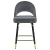 Grey and Black Open Back Counter Height Stools (Set of 2) - 3 of 4