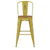 Flash Furniture Carly Commercial Grade 30" High Metal Indoor-Outdoor Bar Height Stool with Back and Polystyrene Seat - 3 of 4