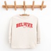 SmileyWorld Varisty Believe - Youth Long Sleeve Graphic T-Shirt and Toddler Long Sleeve Graphic Tee - 2 of 3