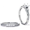Pompeii3 1/2ct Diamond Engagement Wedding Ring Semi Mount 14K White Gold - 3 of 4