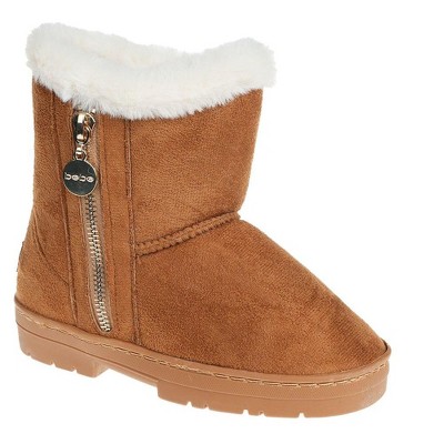 bebe Girl's Trendy Winter Boots, Kid's Boots with Zipper Detail for Little Kid/Big Kid