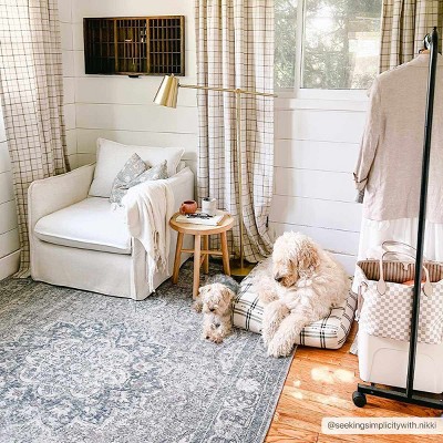 Hauteloom Greenpoint Dusty Blue Washable Rug