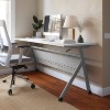 Emma and Oliver Heavy-Duty Flip Top Training Table with Nesting Design, Privacy Panel, Y-Legs, Tabletop, Metal Frame - 2 of 4