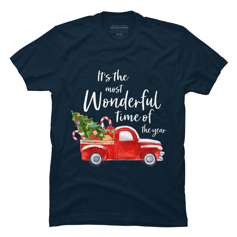 Men's Design By Humans It's The Most Wonderful Time Of The Year Christmas Shirt By TEEARTLAB T-Shirt, 1 of 5